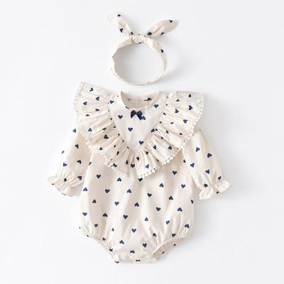 China CLASSIC Adorable Polka Dot Bow-Knot Baby Girls Princess Baby Rompers Birthday Party Rompers with Headband AP350 for sale