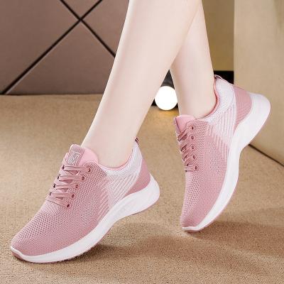 China Cushioning Breathable Women's Sports Shoes Women's Shoes Fly Jogging Shoes Fitness Knitting Walking Shoes for sale