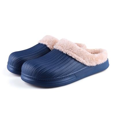 China Winter Indoor Couples Cushioning Plush Slippers Waterproof Warm Plush Slipper Home Slip-On Warm Slipper And Outdoors for sale