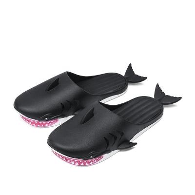 China 2022 Fashion Trend New Design Shark Shape Slippers Slides Shoes For Men Summer PVC Flip Flops Beach Rubber Wholesale Slippers for sale