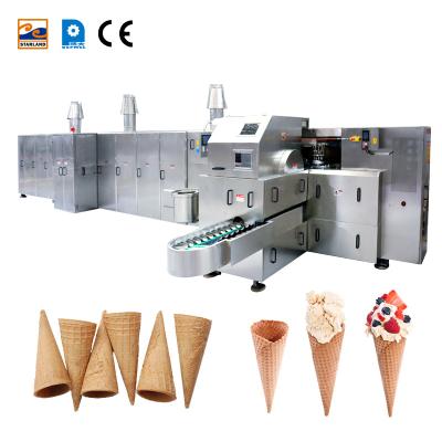 China food & Customized 63 baking pans 9m long beverage factory full automatic with after-sale service sugar cone production machine for sale