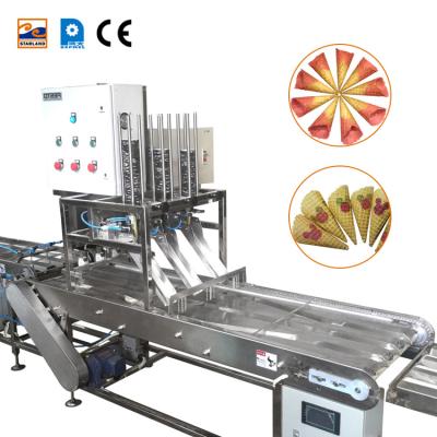 China food & 61 Baking Pans Full Automatic Beverage Plant Two Color 7m Long With Installation And Commissioning Rolled Sugar Cone Production Line for sale