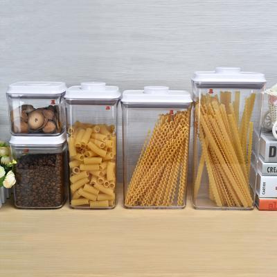 China Other Hot Sale Kitchen Containers 5 Pieces Easy Open Transparent Airtight Containers For Food Storage Set for sale