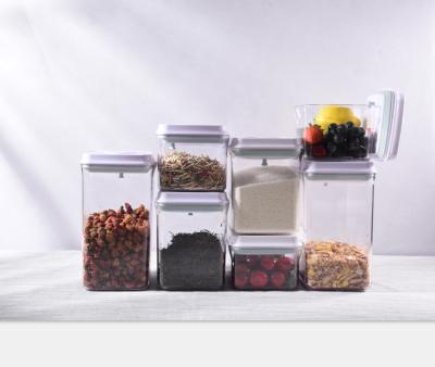 China Other Supply Wholesale Kitchen Dry Food 8 Pieces Combination Food Storage Boxes Plastic Set for sale