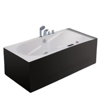 China double side skirt (left skirt) Q423 (L/R) rectangular shape black and white bathtub massage bathtub for sale