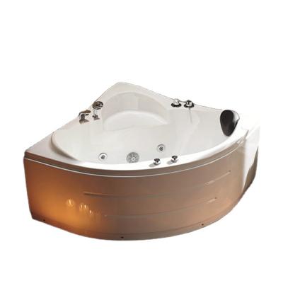 China Foshan manufacturer factory freestanding indoor small size 1.2m corner hot tub bathtub with jaccuzi function for sale