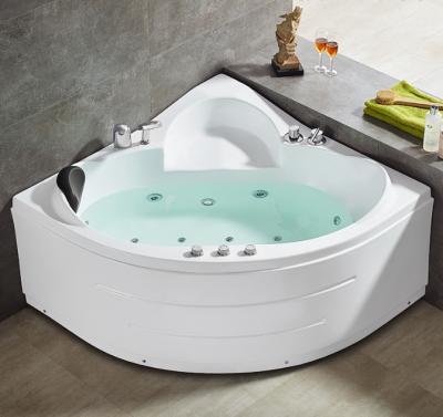 China Woma Q407N Acrylic Skirted Spa Whirlpool Massage Three Side Bathtub for sale