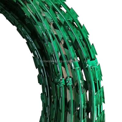 China Used in BTO-22 mine factory price wholesale green concertina wire for sale