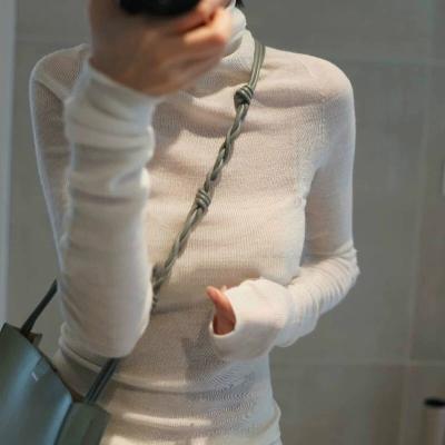 China Factory Wool Drop Sweater Women Turtle Neck Breathable Solid Color Top Frame Knitted Women Pullover Sweater Wholesale for sale