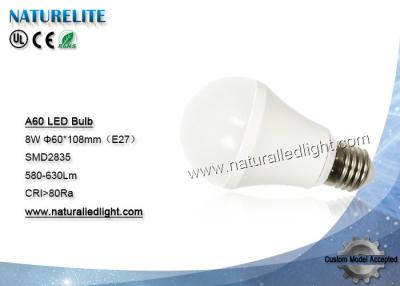 China Natural White A60 8W Led Light Bulb 40W / 60W E26 / E27 / B22  120 Degree for sale