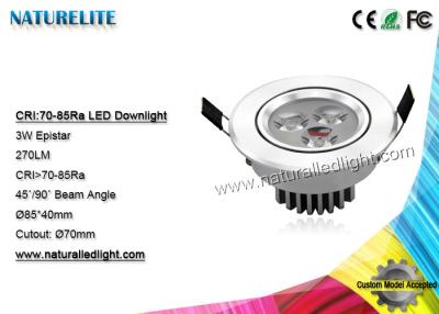 China 3W LED downlight , Integrated Led Downlights  270 lm Epistar for sale