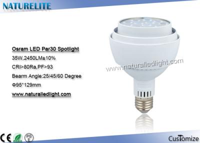 China 12pcs  Led Spotlight Bulbs , LED Par30 Light  35-40W 2450LM CRI 80Ra PF 0.9 for sale