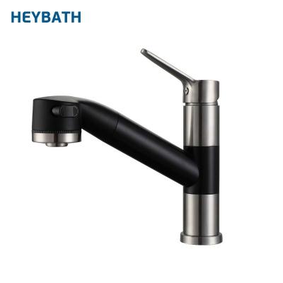 China Pull Out Single Spray Design New Handle Bathroom Basin Faucet Deck Mounted Basin Faucet for sale