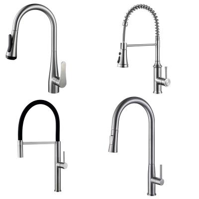 China Hot/Cold Mixer 304 Stainless Steel Kitchen Sink Faucet Single Handle Water Faucet Deck Mounted Kitchen Faucet for sale