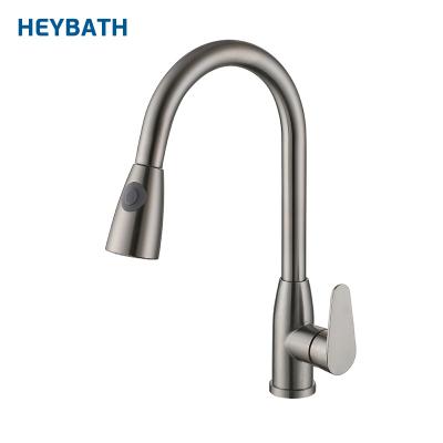 China Hot/Cold Water Mixer Deck Mounted Kitchen Mixer Tap Water Tap Single Handle Pull Down Kitchen Faucet for sale