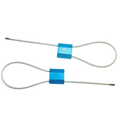 China Logistics Cable Seals Locking Seal Containers Easy Self Locking Cable Wire Seal With Wires for sale