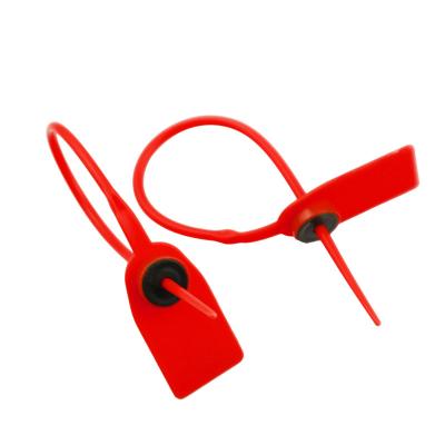 China 0012 187mm Seal Lock Logistics Seal Plastic Seals Heavy Duty Plastic Pull Plastic Security Measures With Barcode Numbers for sale