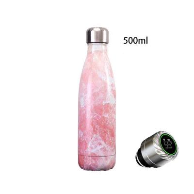 China New PORTABLE high quality stainless steel refillable smart water bottle with UV light temperature for sale