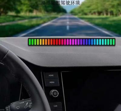 China Contemporary Sound Bite RGB Led Music Colorful Rhythm Display Strip Usb Charger RGB Led Sound Dynamic Light Level Light Control Light Bar 32 RGB For Car for sale