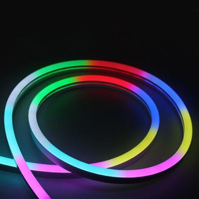 China Theme Park Christmas Party Full Color LED Flex Neon Lights 8*17mm 5V 12V Waterproof Dream Lamp Super Brightness RGB LED Neon Lamp for sale