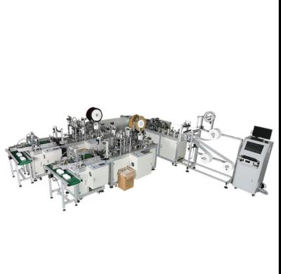 China Making Disposable Face Mask Full Automatic Non Woven Medical Face Mask One Drag Two Mask Machine for sale