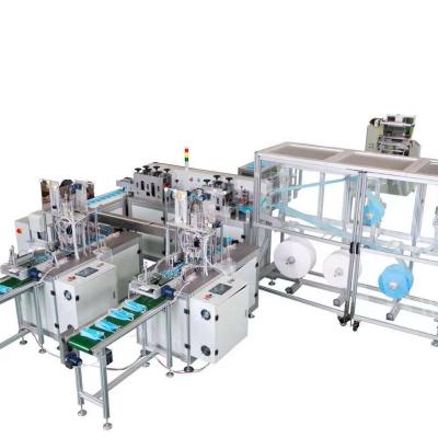 China Making Disposable Face Mask Full Automatic One Clamps One Strap Production Line Outer Ear Disposable Flat Face Mask Making Machine for sale