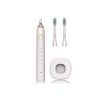 China The Sonic Tooth Brush USB Battery Powered Electric Toothbrush Waterproof Adult Rechargeable 5 Modes Travel with 2 Brush Head for sale