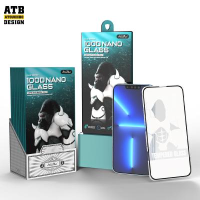 China Atouchbo Anti-Explosion Sensitive Touch Hd Nano Anti-Explosion Clear Screen Protector For Iphone 14 pro Max For Iphone 13 Glass 12 11 100D for sale