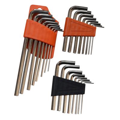 China Carbon Steel 7pcs 9pcs Fabricated Allen Hex Key Wrench Set Custom Hex with Packing for sale