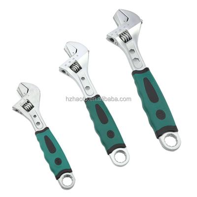 China Multi Function Carbon Steel 2 In 1 Reversible Wide Jaw High Quality Adjustable Wrench For Pipe for sale