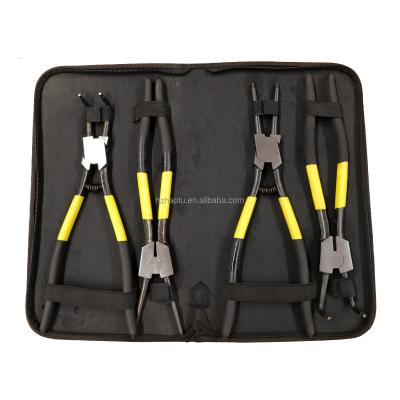 China Hot Selling Circlip Carbon Steel Long Nose Internal External Types Heavy Duty Circlip Pliers Set for sale