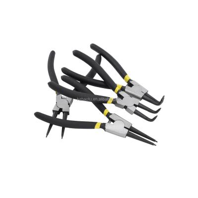 China Hot Selling Circlip Carbon Steel Long Nose Internal External Types Heavy Duty Circlip Pliers Set for sale