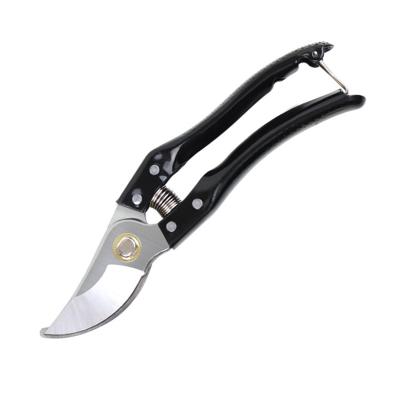 China Spray Painted Aluminum Alloy Handle High Quality Professional Black Fruit Flower Cutting Garden Shears for sale