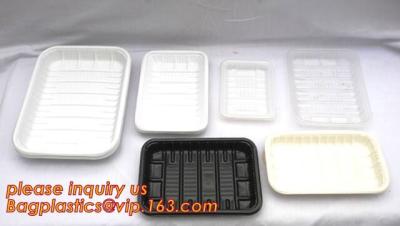 China el servicio de mesa del almidón de maíz fija la bandeja biodegradable de la torta, pulpa moldeada blanca Tray Paper Food Tra rectangular de la fibra del almidón de maíz en venta