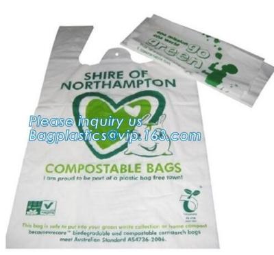 China Biodegradable White Trash Bags Compostable Food Waste Bags, Cornstarch 100% Biodegradable Compostable Bags On Roll For F for sale