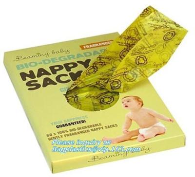 China Bemerkte de Nieuwe vullingszakken van de Baby Beschikbare Luier, de Zakken van het Luierafval, Unscented, Anti-Microbial, En13432-huiscompost biodegradab Te koop