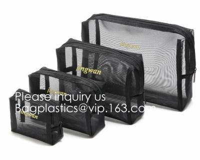 China Mesh Travel Makeup Bag Organizer Translucent Clear Travel Toiletry Bag Quick Pass Airport Security, Airport Security pac à venda