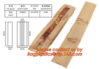 China Bolso alineado Logo Printed Grease Proof Foil del embalaje del pan del papel de Brown Kraft, papel de impresión de encargo de las patatas fritas del pan del logotipo en venta