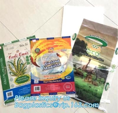 China Custom recyclable kraft paper laminated pp woven food packaging bag with logo printing,25kg 20kg urea fertilizer packagi for sale