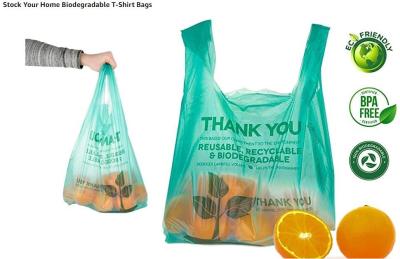 China Home Eco Grocery Bags, Biodegradable Plastic Grocery Bags, Reusable Supermarket sacks, Thank You Shopping Bags, Recyclab for sale