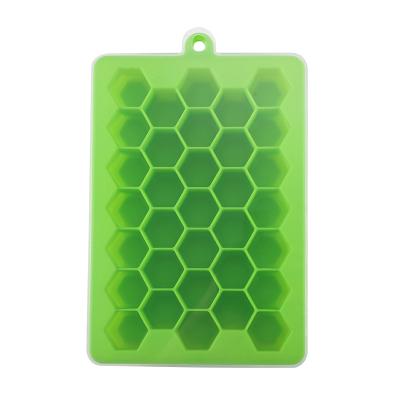 China Sustainable 33 Lattice Covered Silica Gel Ice Lattice Honeycomb Ice Box DIY Self-Made Jelly Mold Silica Gel Ice Maker for sale