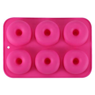 China Viable Silicone 6 Link Donut Mold Cookie Making Mold Baking Round Cake Mold DIY Tool Heat Resistant Oven for sale