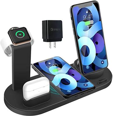 China Amazon Qi-enabled Devices Best Seller On Alibaba Most Sold Product Phone 6 Fast 3 Qi AirPods IWatch In 1 Wireless Charger for sale