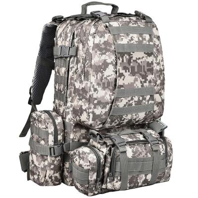 China Custom Wholesale Men's Tactical Bag Assault Bag Water Resistant Water Rucksack Detachable Backpack Multi-Camouflage Tactical Bag Assault Bag for sale