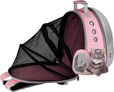 China Clear Viable Cat Backpack Carrier Foldable Breathable Pet Carrier For Puppy Dog Lightweight Cat Backpack Designed Portable Bag for sale