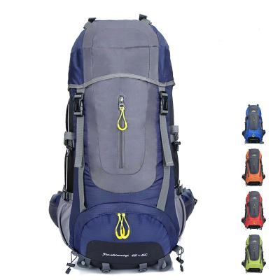 China Newest Fashinable Custom Waterproof Camping Bases Bag With Rain Cover 45+5 Liter Lightweight Backpacking Backpack Hiking Rucksack for sale