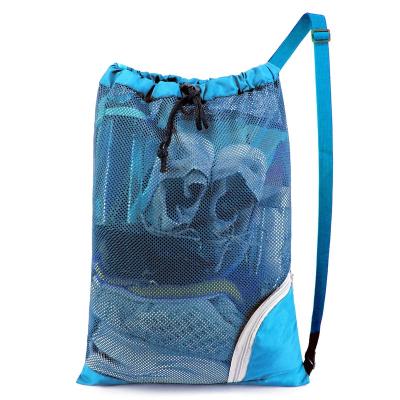 China Newest Fashinable Large Size Fleece Sports Bag For Women Men Gym Sports Workout Beach Swim Drawstring Sport Backpack for sale