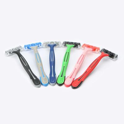 China Sweden Triple Blade Material Stainless Steel Triple Blade Straight Disposable Shaving Razor Blade for sale