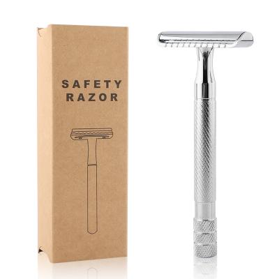 China Double Blade D663 Zero Edge Metal Safety Razor Wet Single Metal Waste Eco - Friendly for sale