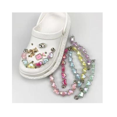 China Hot Selling Crocs Shoes Clogs New Style Ins Style Accessories Decorative Chain Shoe Chains Cute 3D Shoes Chain for sale